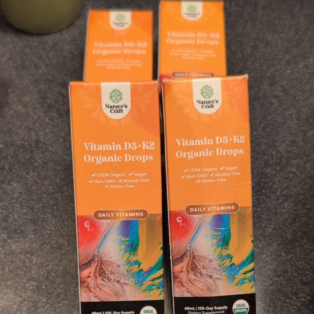 Vitamin D3+K2 Organic Drops - Orange